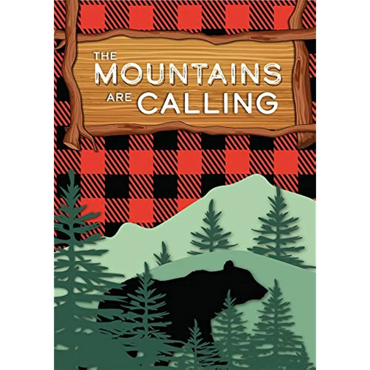 

New The Mountains are Calling Summer House Flag Bear