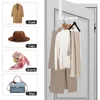 2 Pack Over The Door Hanger Hooks for Clothes Small Portable Storage Hooks, Over The Door Clothes Drying Rack for 4