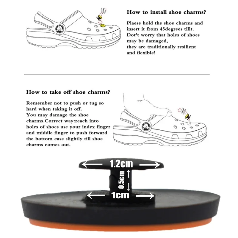 2pcs LED Shoe Lights Charms Sandal Buckle PVC Accessories Clogs Garden Shoes HeadLight 3 Lighting Modes 