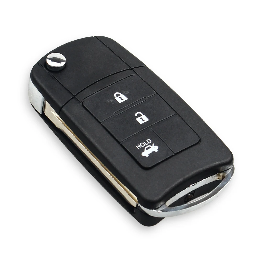 KEYYOU Car Key For Toyota Reiz Corolla Camry RAV 2014 2015 2/3/4 Buttons TOY43 Blade Modified Flip Folding Remote Key Shell
