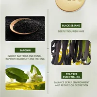 Usman herbe & Platycladus shampooing à base de plantes savon naturel perte de cheveux traiter renforce les racines contrôle l'huile nettoie la croissance des cheveux du cuir chevelu 6