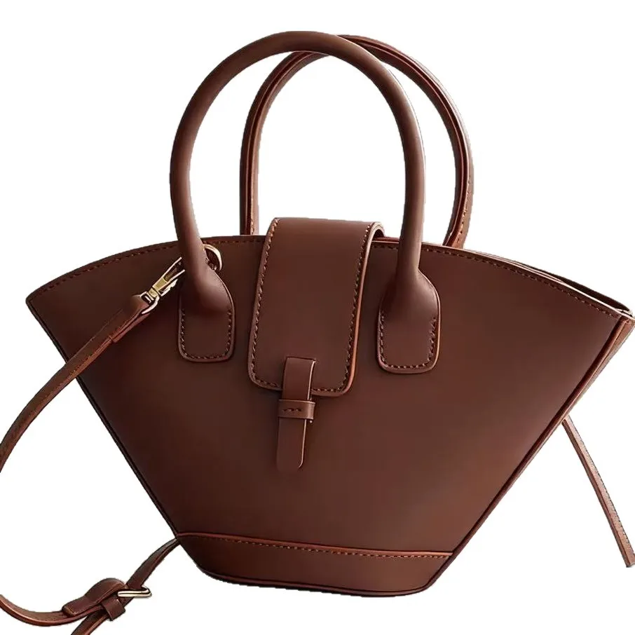 Fashion Designer Bucket Bag PU Leather Women Handbags Large Shoulder Crossbody Bags Half Moon Basket Bags for Women 2025 Tote