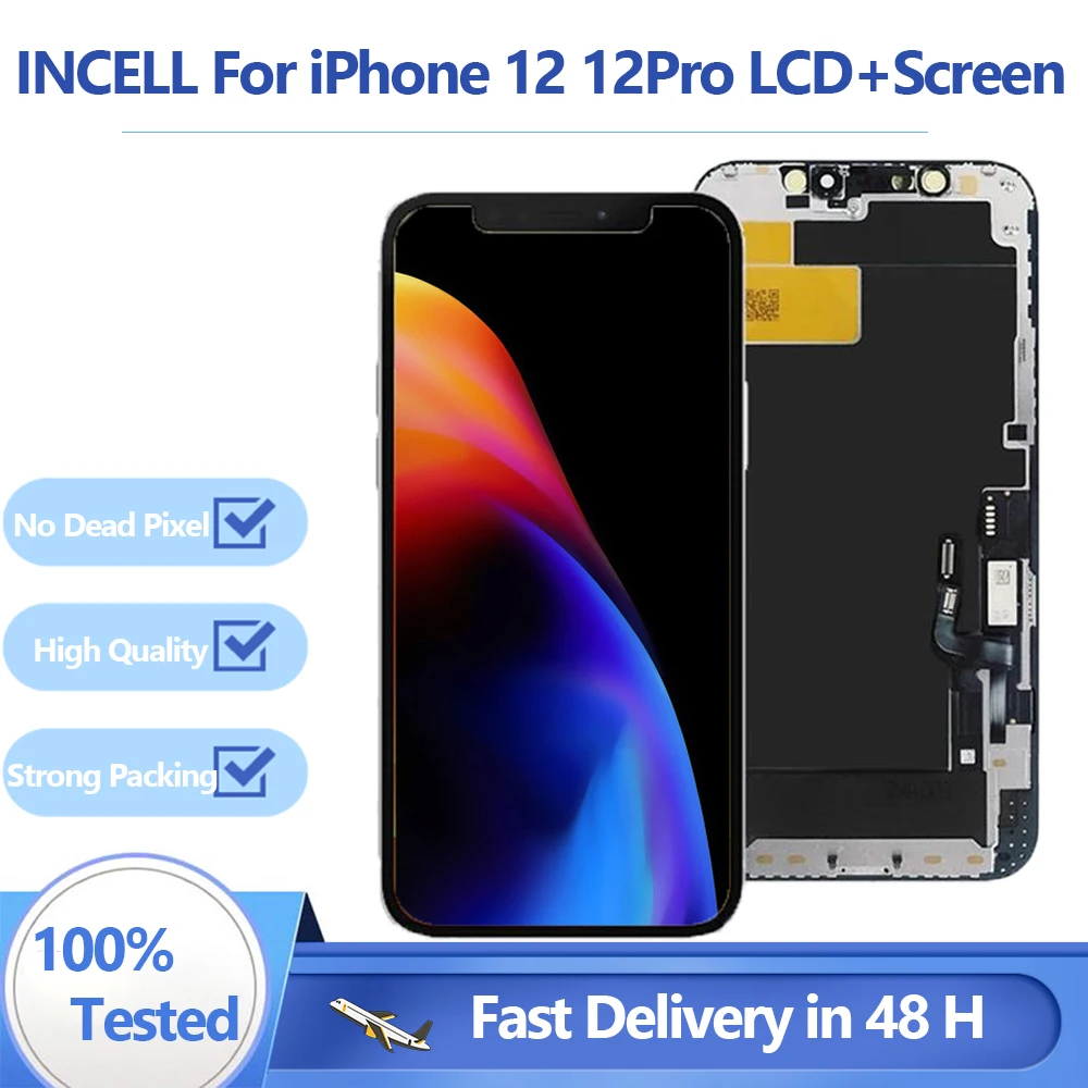 Incel Lcd Per Iphone 12 12 Pro Lcd Touch Screen Digitizer Assembly Sostituzione Per Iphone 12 Lcd Con Display Touch 3D Perfetto