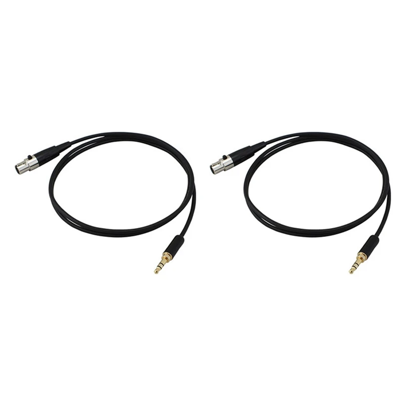 

2Pcs 3.5Mm Jack To 3Pin Mini XLR Female For BM800 PC Headphone Mixer Microphone Stereo Camera Amplifier 0.5M