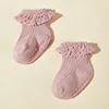 6 Pairs a Lot MILANCEL New Autumn Baby Floor Socks Toddler Cute Lace In Tube Socks Infant Girls 6 Colors Walking Socks 5