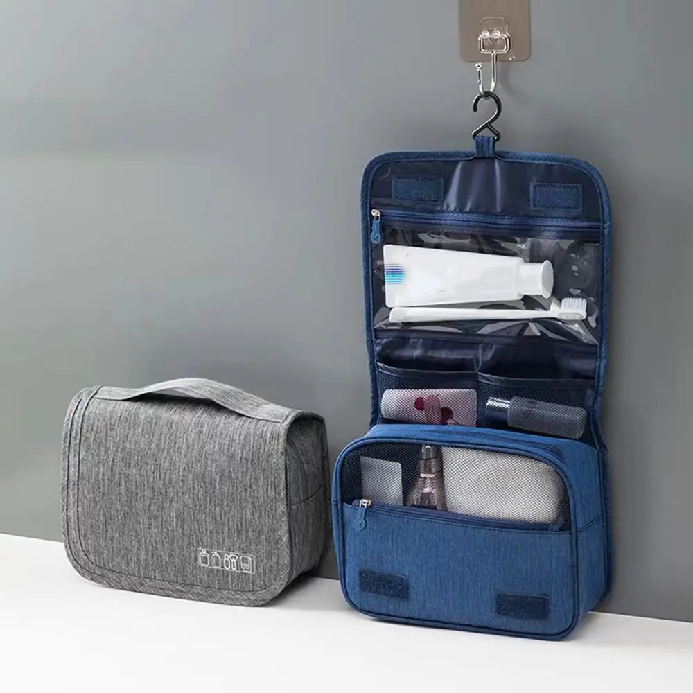 Foldable Toiletry Bag Organizer Hanging Storage Bag Bathroom Makeup Bag Case Travel Dry And Wet Separation Cosmetic Bag 2