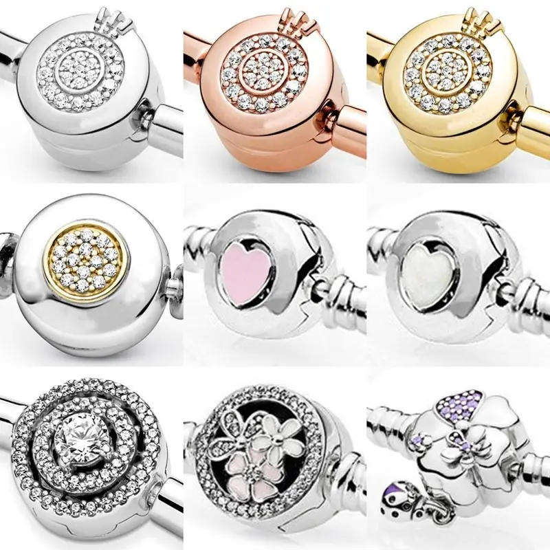 

Оригинальная блестящая двухцветная застежка с ореолом для популярного браслета, браслета, бусины, очаровательные украшения «сделай сам»