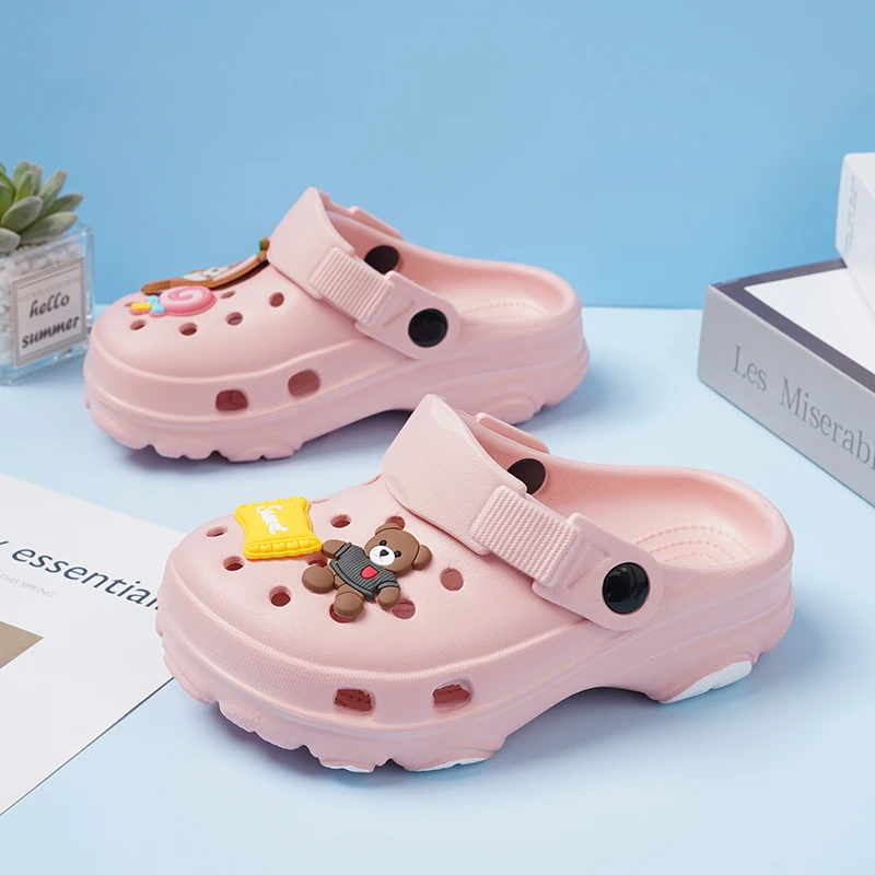 Kids Sandals New Summer Sandals 3-15 Years Children's Slippers Baby Girls Shoes Non-Slip Clogs Cartoon Cute Infant Girls Sandals Boys Shoes