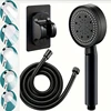 Bathroom Sink Faucet Head of A Shower High Pressure 5 Modes Adjustable with Hose Water Saving One-Key Stop Bathroom Accessories 1