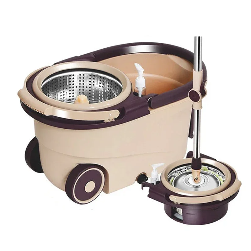 손으로 빨 수 있는 듀얼 드라이브 걸레, 가정용 서스펜션 버킷 걸레, 셀프 트위스트 워터 라운드 헤드 로터리 세트, 워시 플로어 