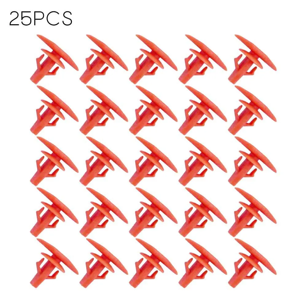 

25pcs Orange Rubber Lower Door Rubber Seal Clips For Jaguar XF 16mm X 5mm Car Replace Accessories Part