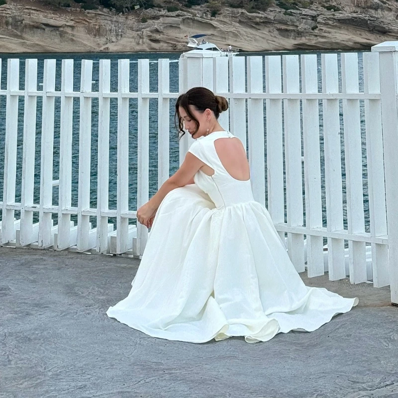 فستان Suninheart للسيدات بفتحة دائرية وأكتاف واسعة...