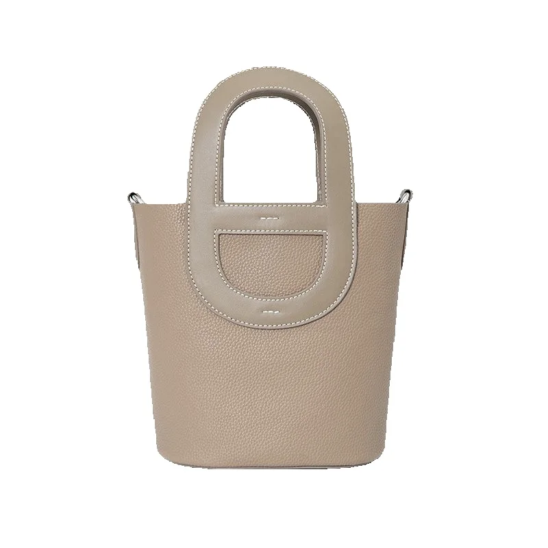 Design originale nuovo naso di maiale da donna a mano con tracolla a tracolla semplice borsa a secchiello in tinta unita da pendolare_voghion.com