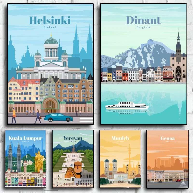 

Japanese Anime Canvas Paintings Travel to Yerevan Hanging Picture Classic Gifts Kid Action Figures Wall Stickers Modern Home