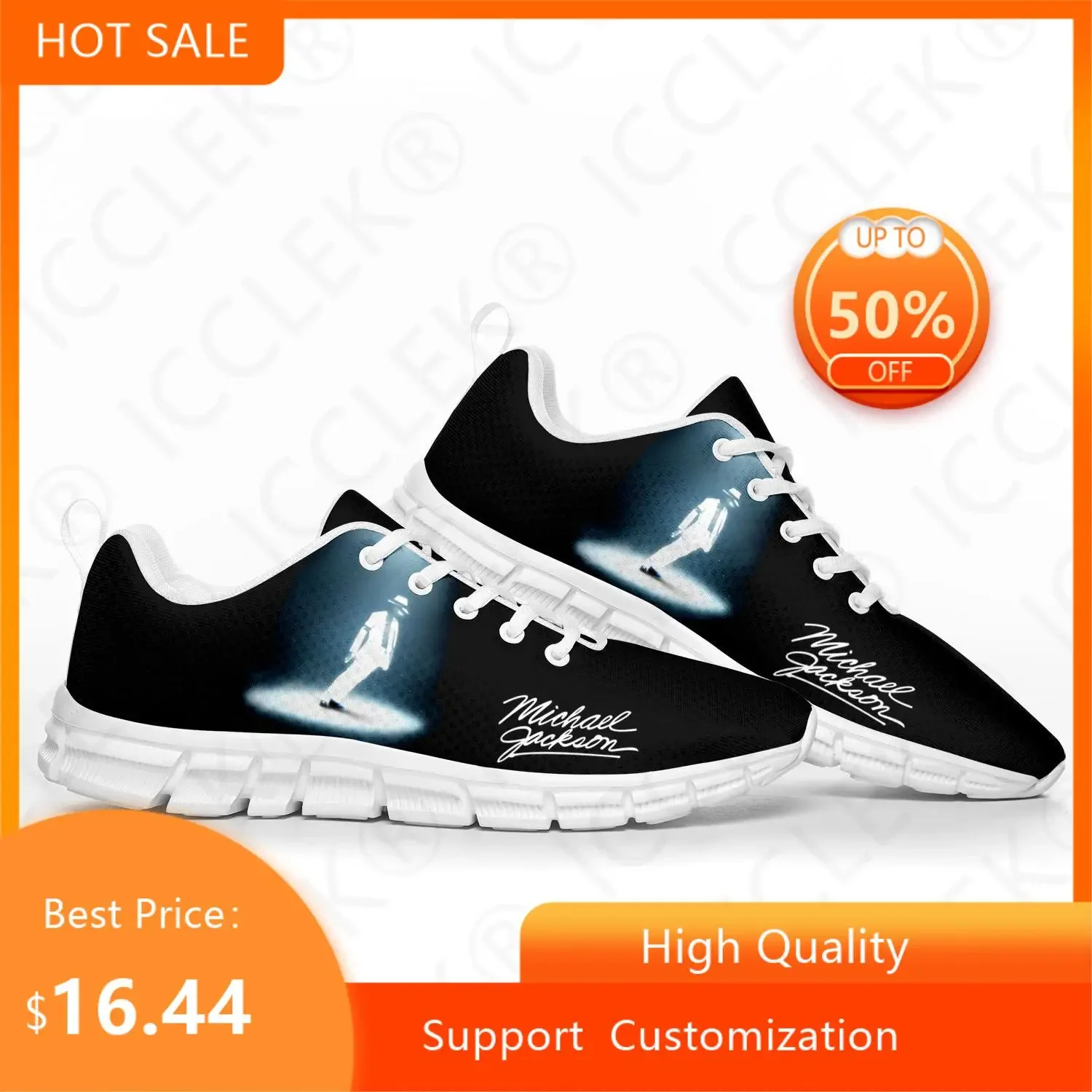 Michael Jackson Pop Singer Dancer Sports Shoes Mens Womens Teenager Kids Children Sneakers Custom High Quality Couple Shoes