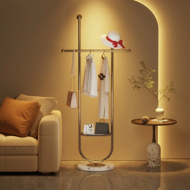 

White Modern Coat Racks Metal Unique Storage Luxury Hook Floor Rack For Clothes Organizer Perchas Para Ropa Home Decorations