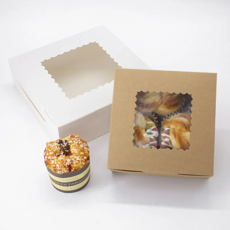 50 Scatole Per Cupcake Con Finestra E Inserti – Confezioni In Cartone Bianco 350g, Per Muffin E Dolci, Ideali Per Feste E Matrimoni