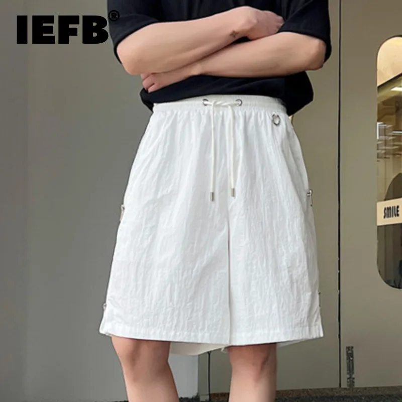

Шорты IEFB мужские повседневные на застежке-молнии, минималистичные однотонные свободные штаны, новая трендовая одежда, лето 2024 9C6368