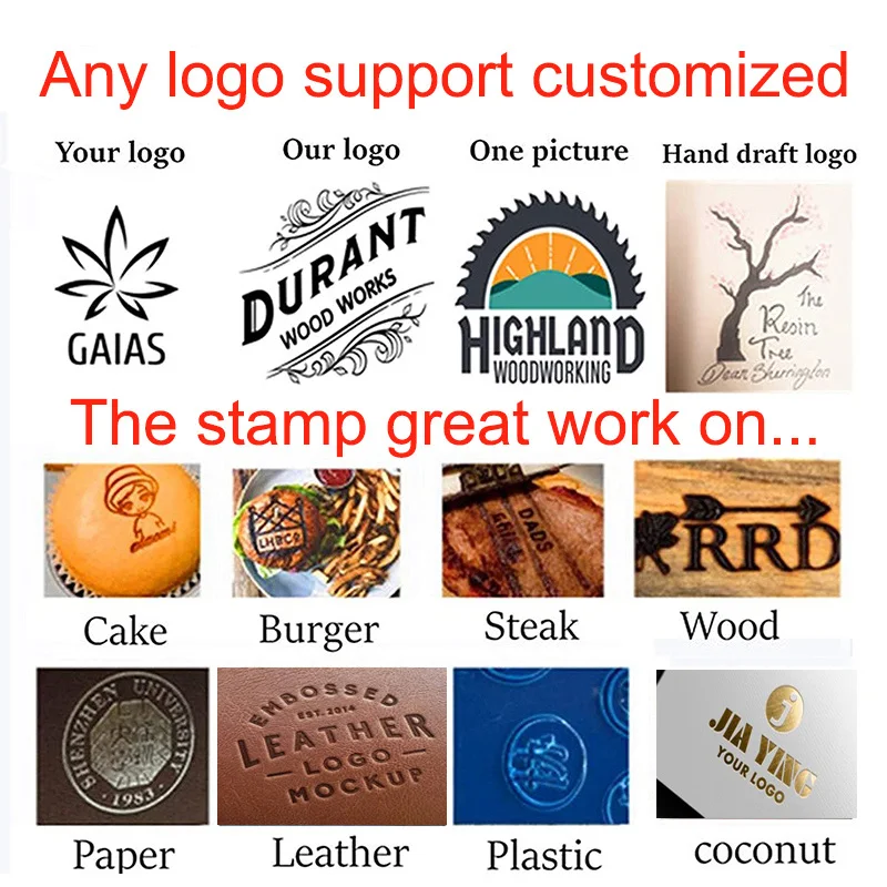 Customized LOGO Leather Stamp Punching Tools M8 Brand Copper Seals Brand Working Carving Stamping Punches