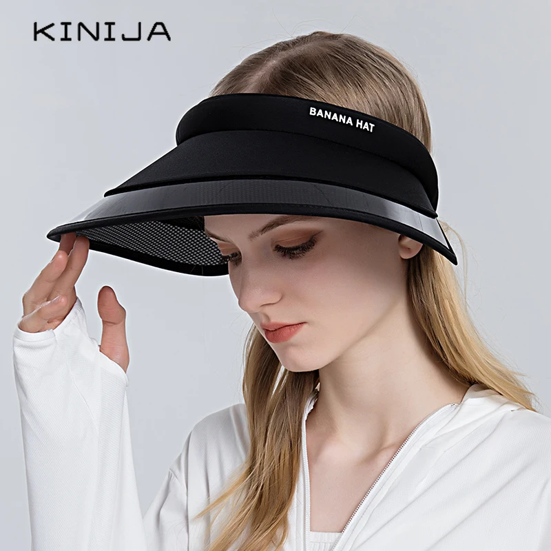 New Black Technology Ice Silk Empty Hat Summer Sun Hats for Women Beach