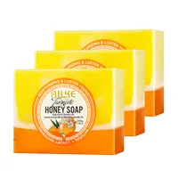 AILKE Natural Turmeric Honey Soap Bar, Whitening, Clean Skin, Remove Dark Spots, Stains, With Kojic Acid, Lemon, 200g/7 oz 1