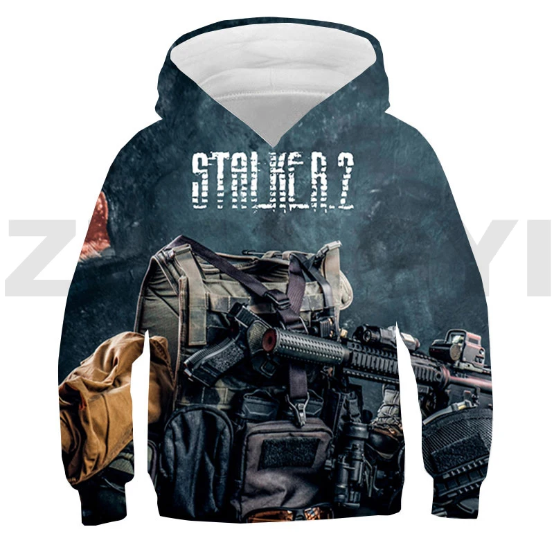 2023 Nuovo S.T.A.L.K.E.R. 2 Cuore Di 3D Felpa Con Cappuccio Hot Shooting Game Stalker 2 Casual Bambini Felpa Oversize Adolescenti Streetwear