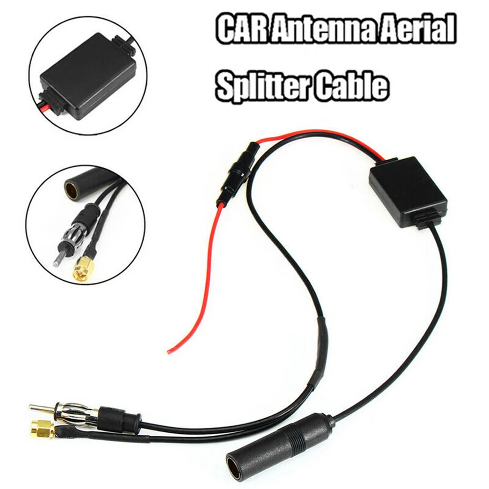 1Pc Dab Fm Am Auto Car Antenna Antenna Splitter Cavo Radio Digitale + Accessori Amplificatore Per Veicoli