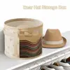 Clear Window Hat Storage Bucket Universal with Handle Clothes Storage Bin Round Brim Closet Organization Cap Storage Organizer 5
