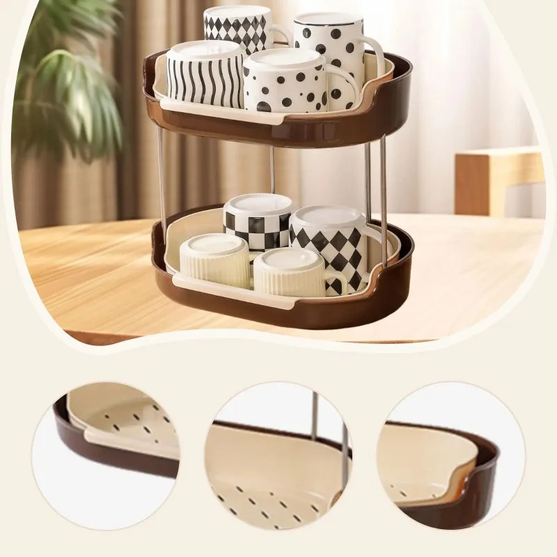 Countertop Organizer Simple Coffee Cup Rack for Kitchen Pantry Dresser Hotel