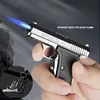 Portable Metal Windproof Pendant Lighter Outdoor Spray Blue Flame Torch Inflatable Lighter Cigarette Accessories Men's Gift New 3
