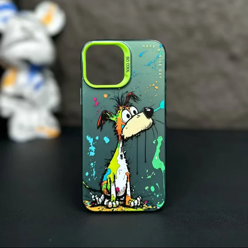 thumbnail image 1 of Case for IPHONE11 IPHONE12 IPHONE13PRO 14PRO 15 15PRO 15PROMAX Personalized graffiti small animal anti-drop mobile phone case, 1 of 5