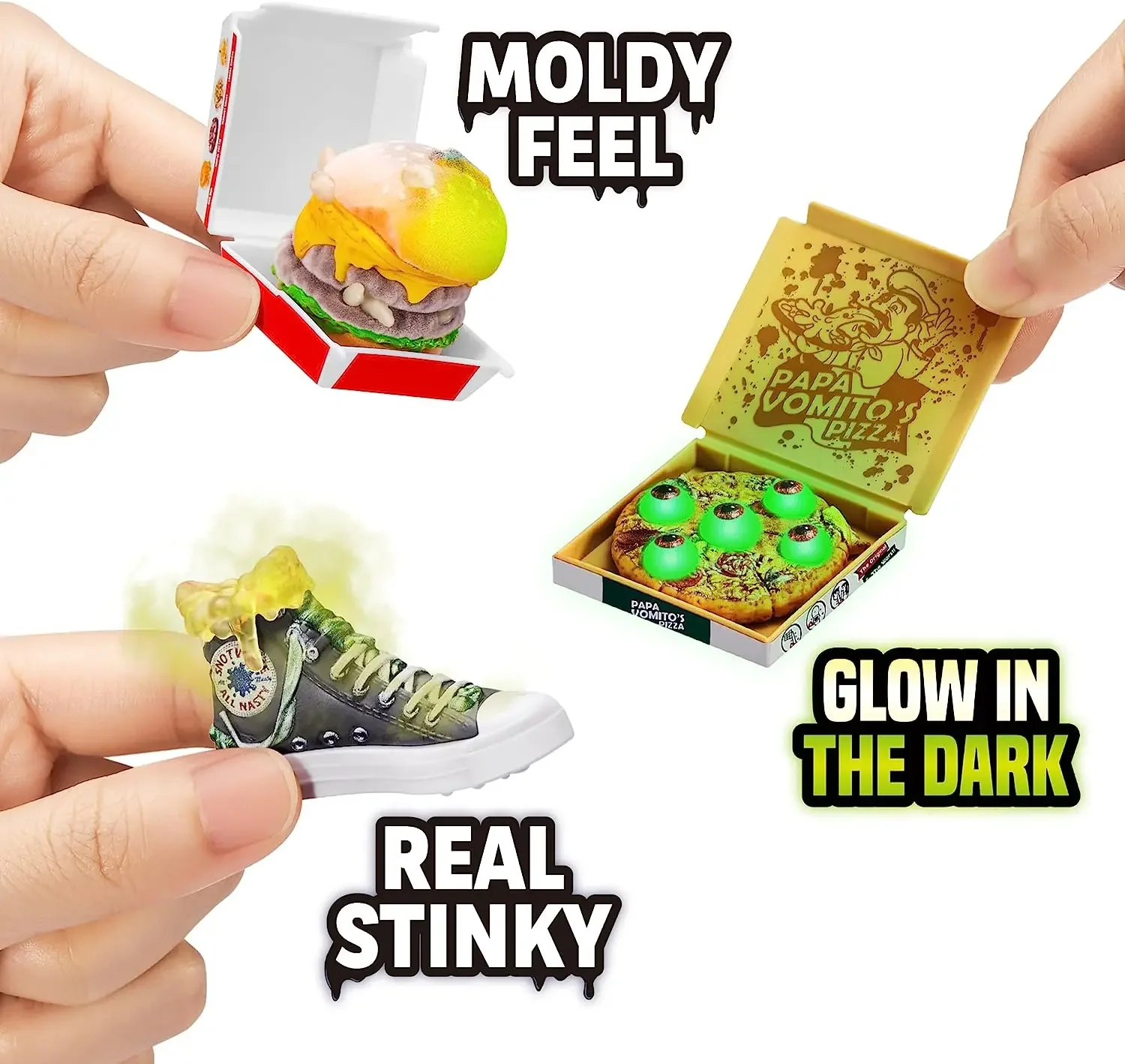 5 Surprise Mega Gross Minis 1 RANDOM Toxic Glow Sticker Mega Gross Mini Toy  (No Packaging) 