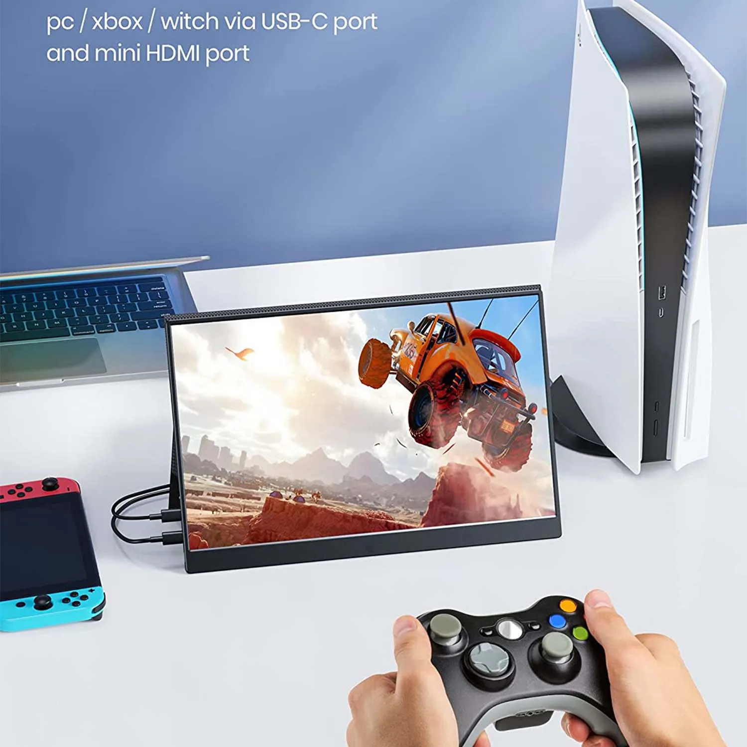 ޴  2K 13.3 &2560*1440 HDR, ޴ Ʈ USB C HDMI IPS ܺ ÷ PC ȭ Mac PS45 ġ