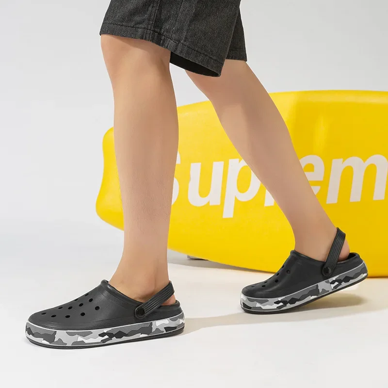 Summer Garden Shoes Trend Outdoor Men's Slippers Non-slip Personality Camouflage Men's Beach Shoes Sandals and Slippers