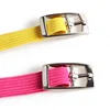 Macaron Color Cute Pet Cat Collar, Elastic Webbing Cat Collar Adjustable PU Color Small Collar with Bells for Puppies and Cats 2