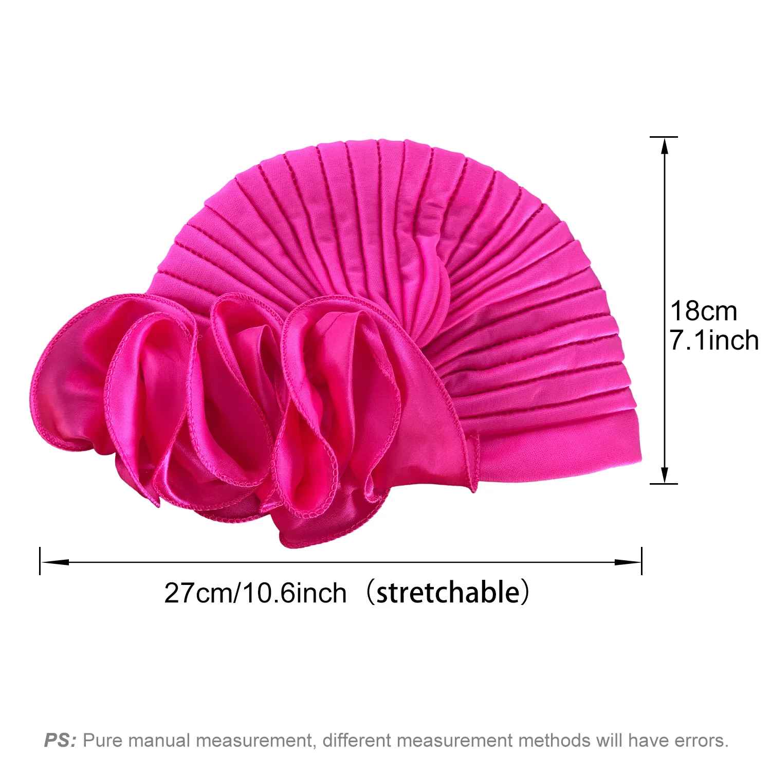 Ladies Big Flower Scarf Hat Balaclavas Bonnet Muslim Hat Chemo Cap Hijabs Headscarf Wedding Party Hat Head Wraps Turbante 2