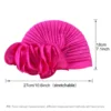 Ladies Big Flower Scarf Hat Balaclavas Bonnet Muslim Hat Chemo Cap Hijabs Headscarf Wedding Party Hat Head Wraps Turbante 2