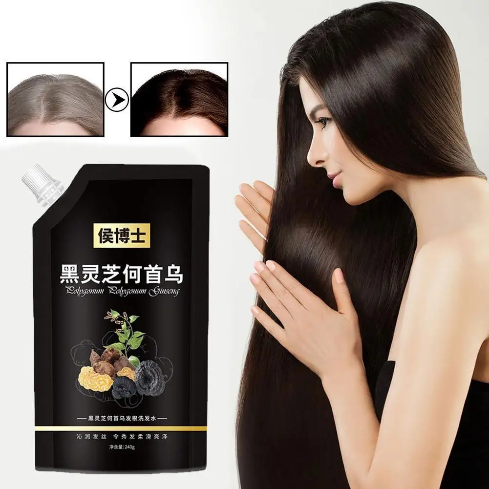 

Polygonum Multiflorum Shampoo For White Hair Turns to Black Professional Blackening Growth Hair Nourishing Care Prevent Hair Los