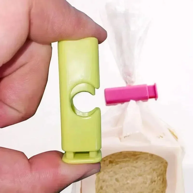 12 PCS Bread Bag Clips Squeeze Reusable Fresh Food Seal Plastic Clip Snack Bag Seal Spring Clip Home Kitchen Storage