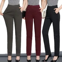 Women's High Waist Elastic Cargo Fit Pants, Lady Pencil Pants, Streetwear, Y2K Clothing, Traf Official Store Sets, Autumn Clothe
