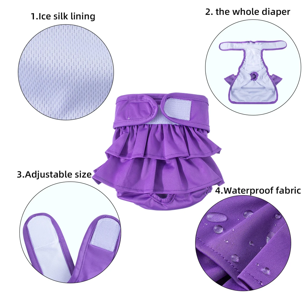 Pet Diapers Dog Diapers Dog Nappies 1pc Female Reusable