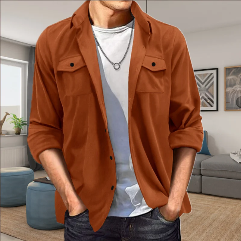 New Style Fashion Suede Coat Men's Spring And Autumn Explosive Casual Loose Comfortable Jacket Top