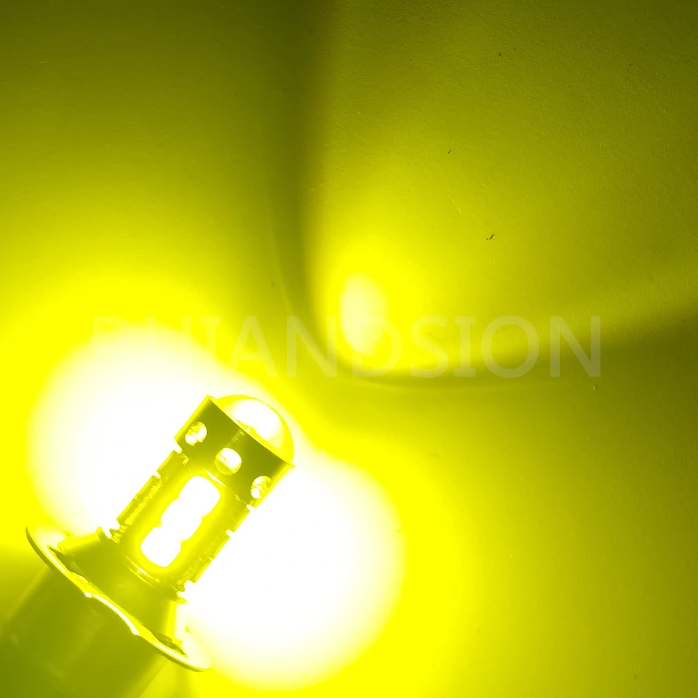 RUIANDSION 2Pcs H3C 2835 14SMD 12V 24V LED Car Fog Driving Bulb White Yellow Auto Head Lamp Lights 800Lm