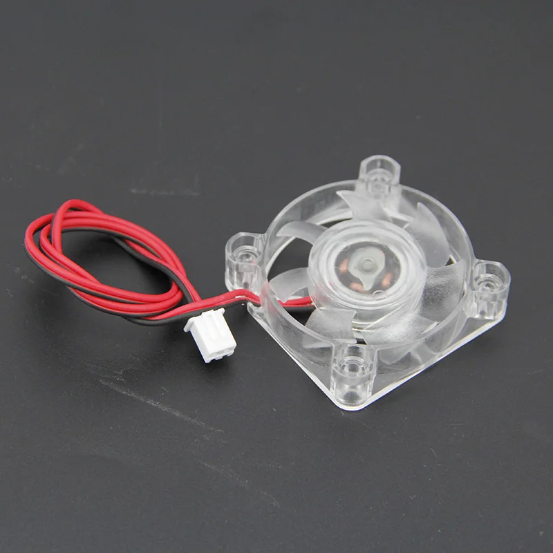 4010 유압 베어링 2 핀 DC 5V 12V 24V 냉각 선풍기, 투명 청색 LED 발광 A7, 40x40x10mm