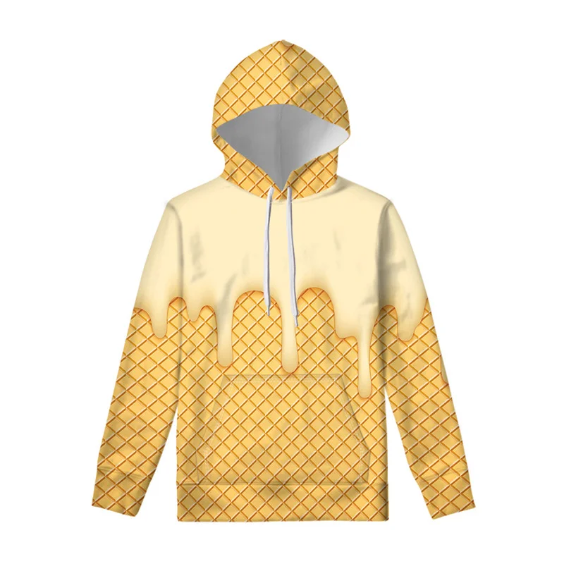 thumbnail image 1 of Sudadera con capucha con estampado 3D de helado de dibujos animados para hombre, jersey de moda, sudadera para mujer, sudaderas con capucha de gran tamaño para primavera y otoño, ropa para hombre, 1 of 4