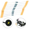 10pcs Model Railway HO Scale 1:87 Hanging Lamp Outdoor Wall Goose Neck Light LED Steel Column Model Lampposts Resistors Lamps 3