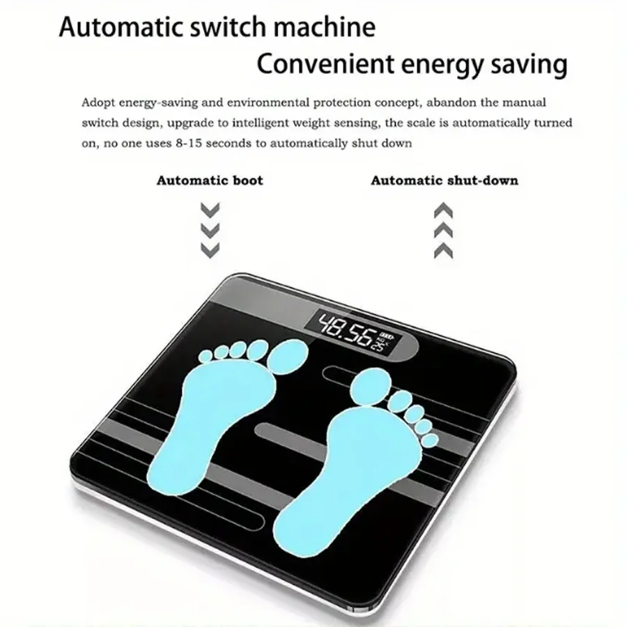 Bathroom Scales Floor Body Scale Digital Weight Scale Glass Electronic Smart Scales LCD Display Body Weighing Scale 5