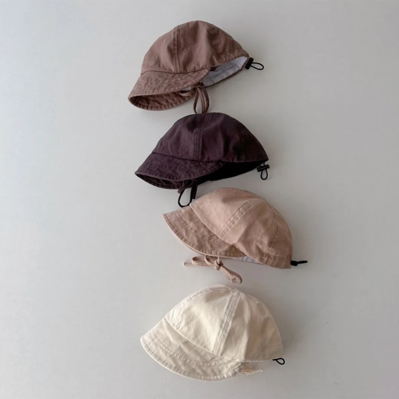 

2023 Spring Pure Color Soft Brim Adjustable Baby Baseball Hat Kids Caps Children Visor Peaked Casquette Infant Foldable Hat