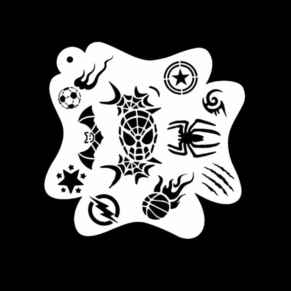 Reusable Face Paint Templates Hand Painting Hollowed Body Art Paint Stencils DIY Makeup Tools Adults Kids face painting template