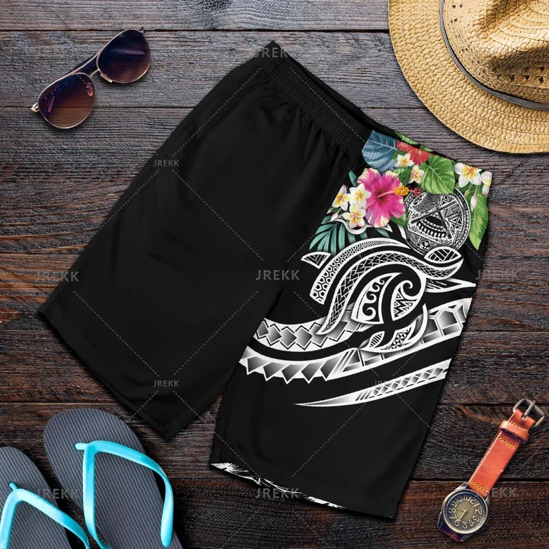 New Harajuku 3D Samoa Emblem Printing Beach Shorts Fashion Streetwear Board Shorts Unisex Cool Swimming Shorts Mens Swim Trunks 5